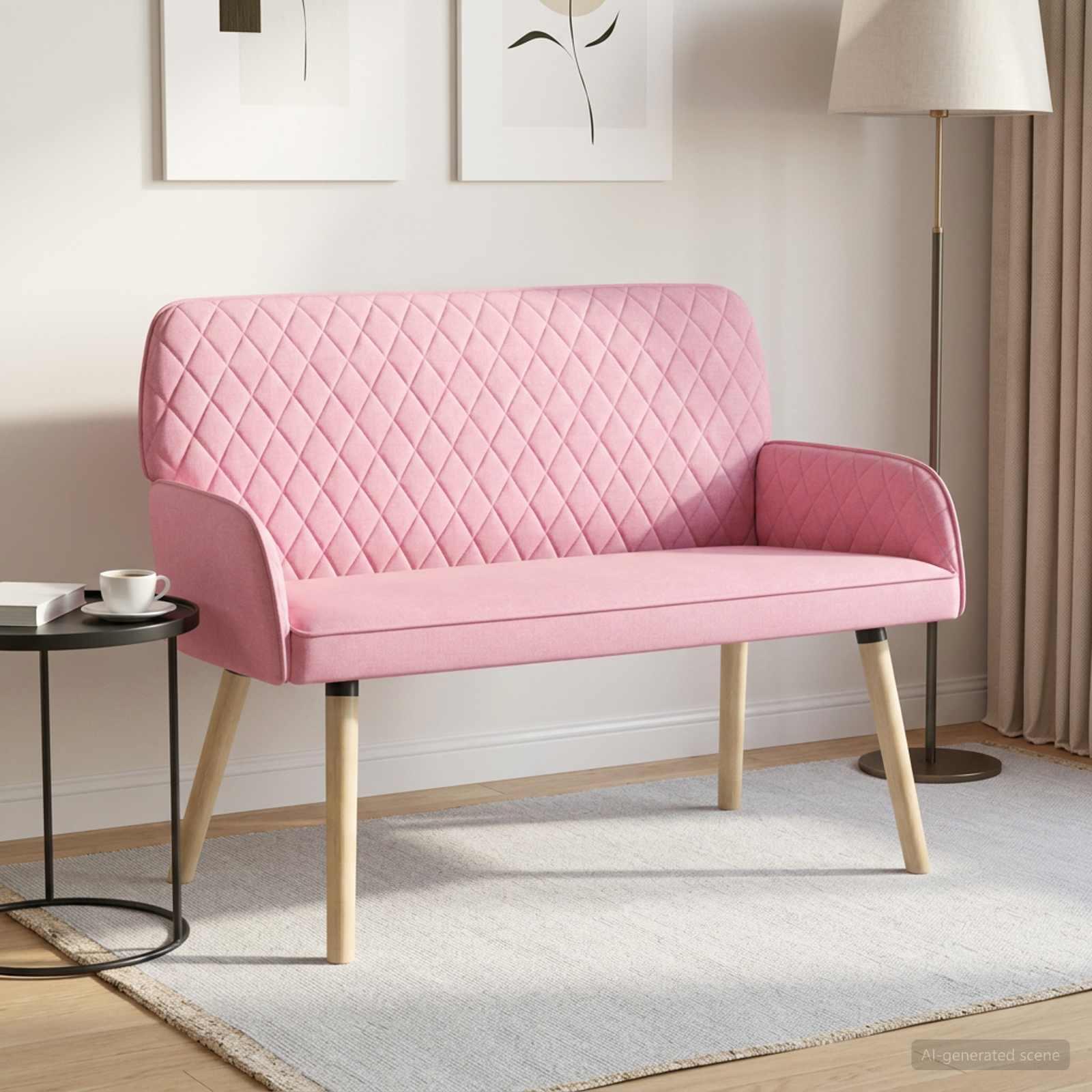 2-personers sofa - lyserød
