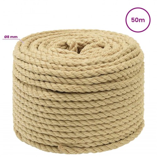 PP-reb 8 mm 50 m - naturfarvet
