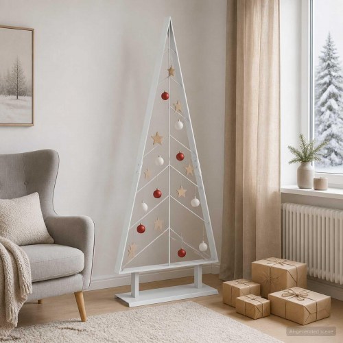 Metaljuletræ KUOPIO 125 cm - hvid