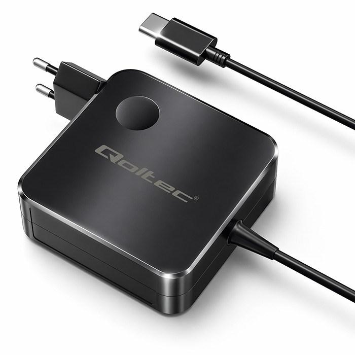 Qoltec strømforsyningsadapter - GaN super hurtig - USB-C - 65 watt