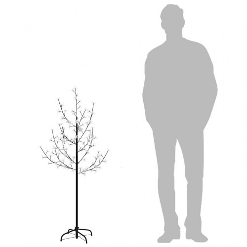 LED-kirsebærtræ 120 cm - 84 LED, varmt hvidt lys