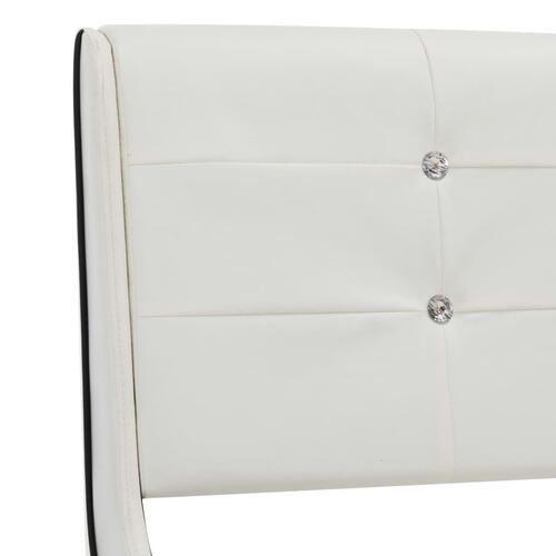 Seng med madras 180 x 200 cm kunstlæder hvid