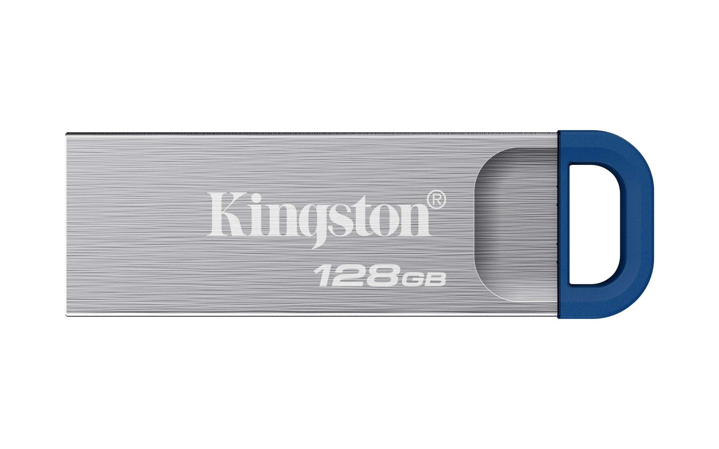 Kingston Technology DataTraveler Kyson USB-nøgle 128 GB USB Type-A 3.2 Gen 1 (3.1 Gen 1) Rustfrit stål