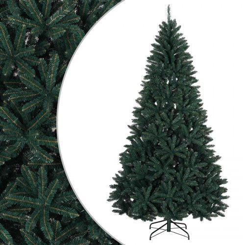 Kunstigt hængslet juletræ 300 cm PVC - mørkegrøn