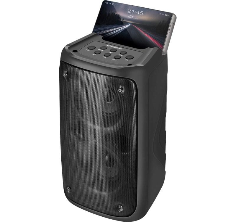 Defender Boomer 20 Bluetooth-højtaler 20 W med lys, FM-radio, USB, AUX og mikrofonindgang