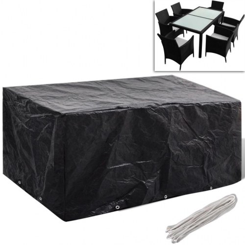 Havemøbelovertræk 240 x 140 x 90 cm - sort (OUTLET A)