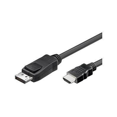DisplayPort til HDMI-kabel econ connect DP1.2-HDMI1.4b - sort, 3 m