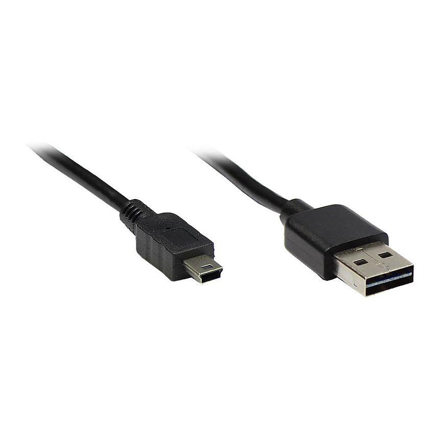 USB 2.0-kabel econ connect USB A til Mini-USB - 1 m, sort
