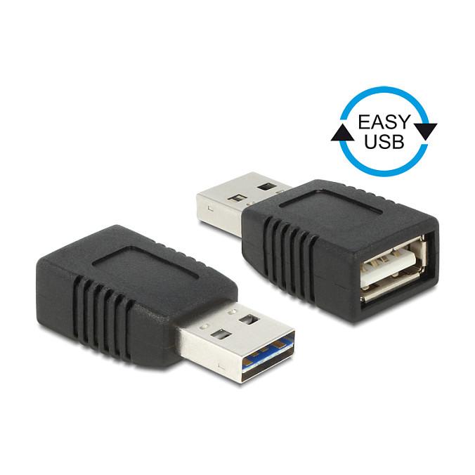 USB-adapter DeLOCK 65520 USB-A hun til USB-A han - sort
