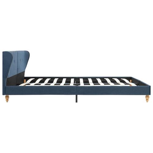 Seng med madras 180 x 200 cm stof blå