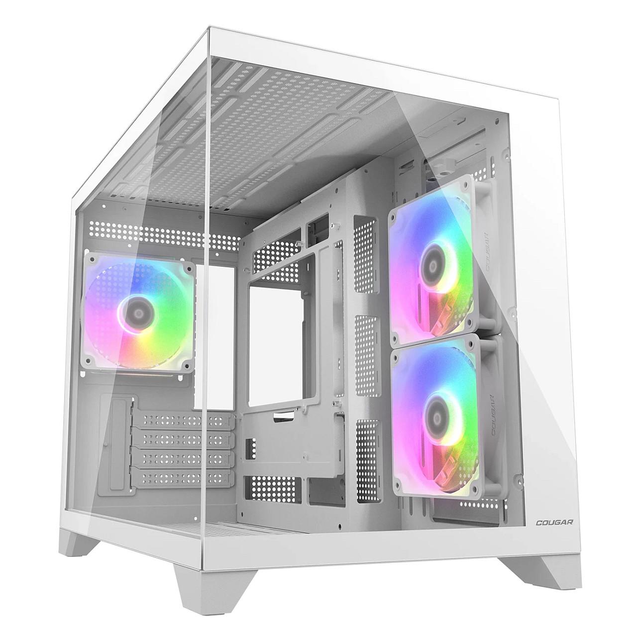 COUGAR FV150 ARGB Mini Tower PC kabinet - hvid med hærdet glas og ARGB