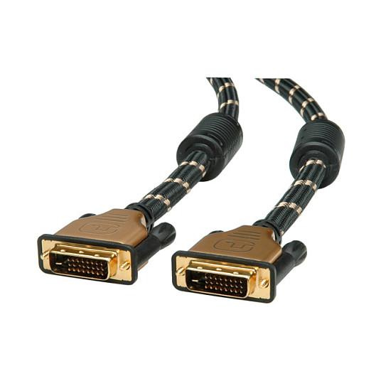DVI-kabel ROLINE GOLD Dual Link DVI-D han til DVI-D han 1 m