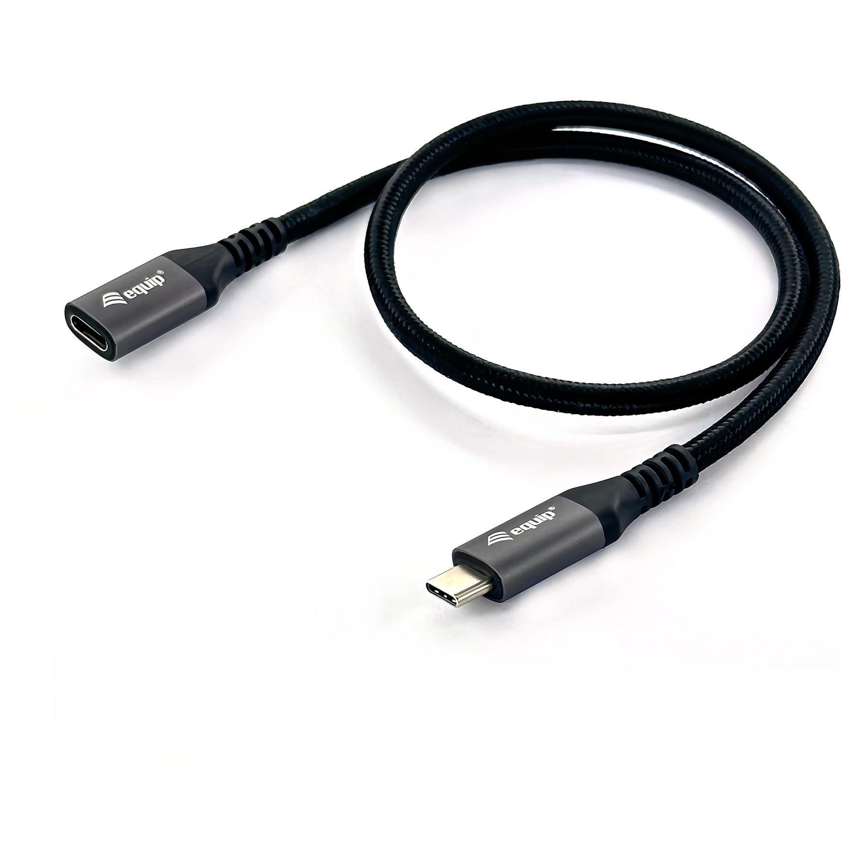 USB-C forlængerkabel Equip 128371 1 m - sort