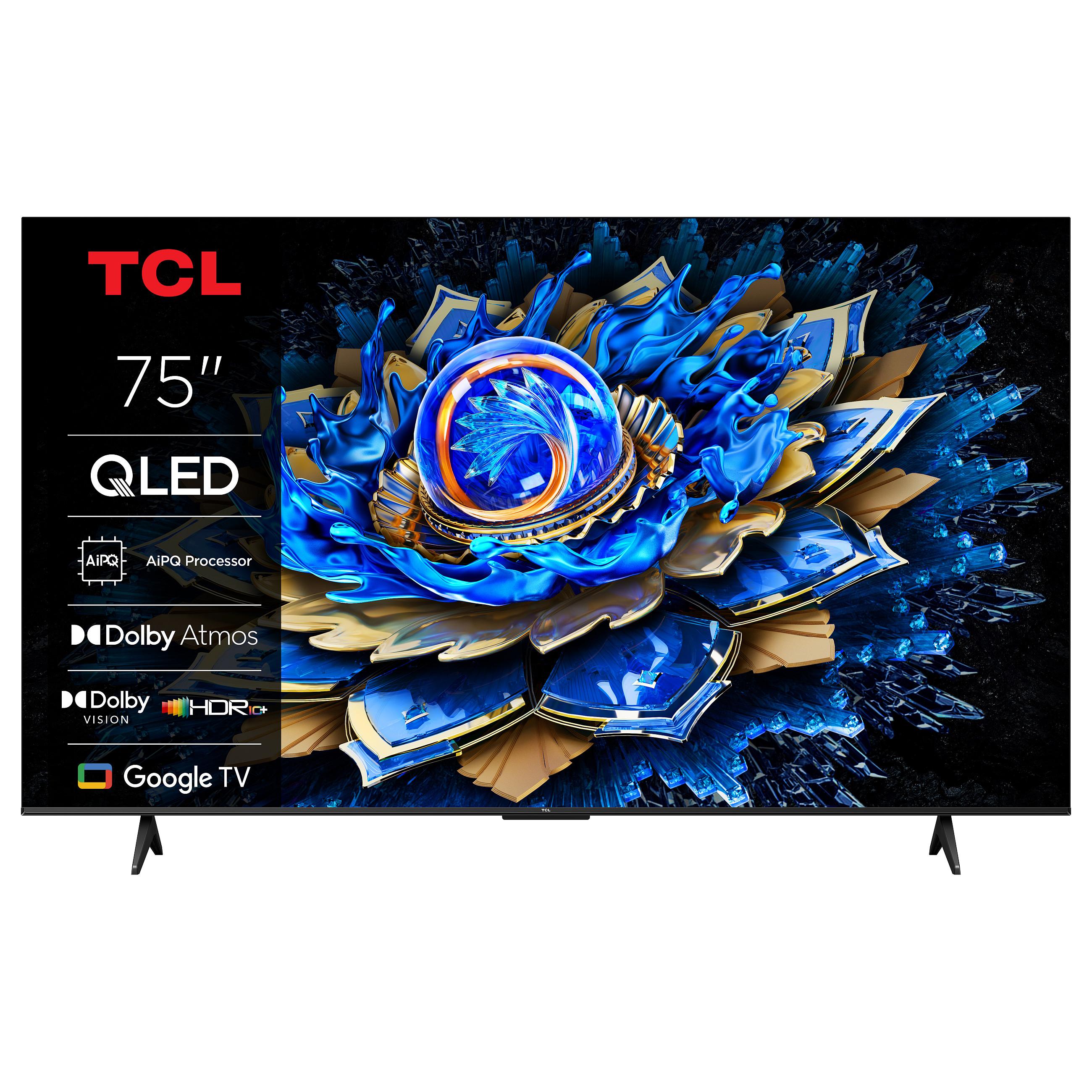 4K TV TCL 75" T69C QLED med Google TV og Dolby Vision