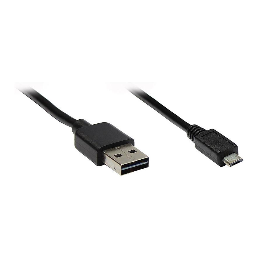 USB-kabel econ connect USB 2.0 A til Micro-USB B - sort, 2 m