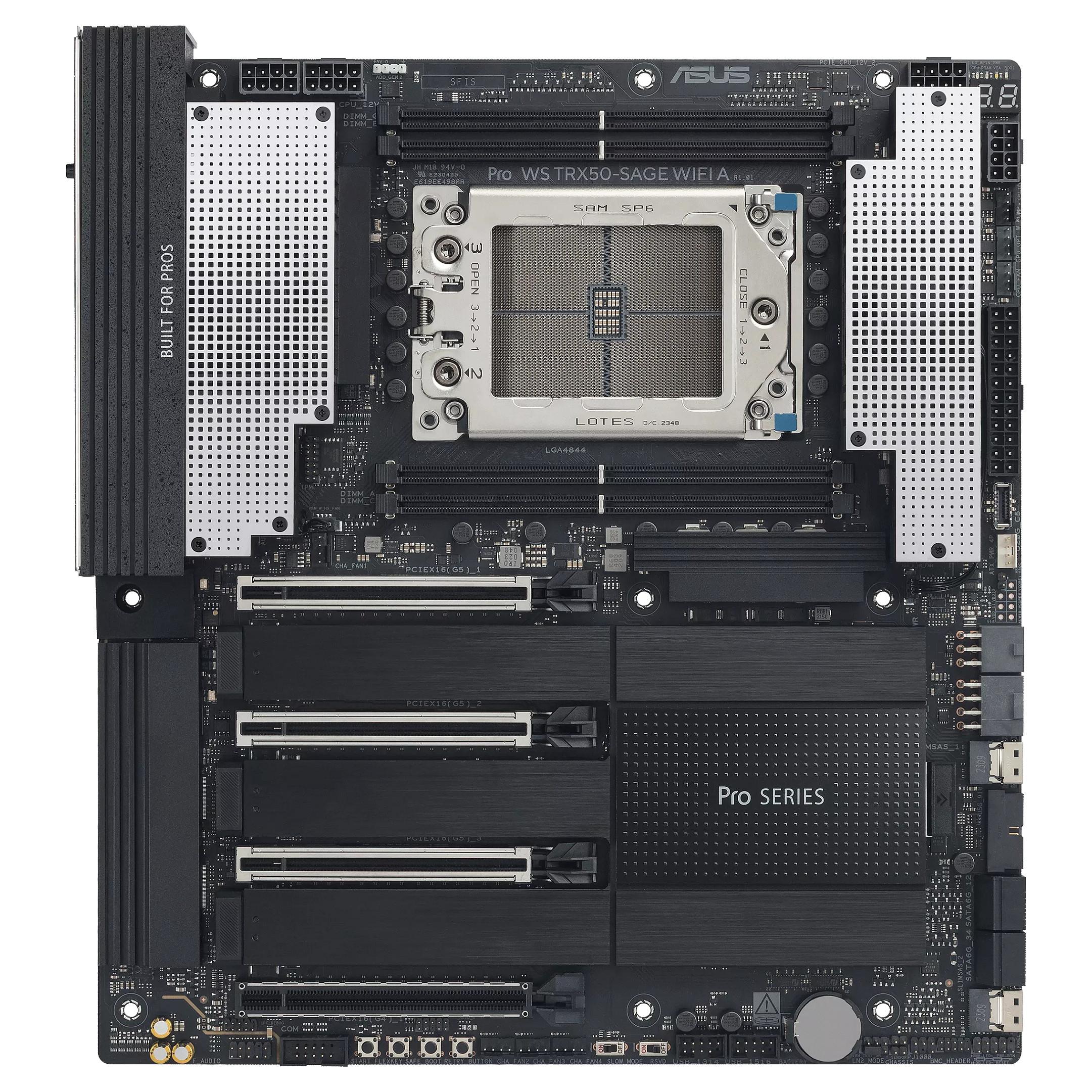 ASUS PRO WS TRX50-SAGE WIFI A Bundkort - AMD TRX50 - AMD sTR5 - DDR5 RAM - SSI (Server)