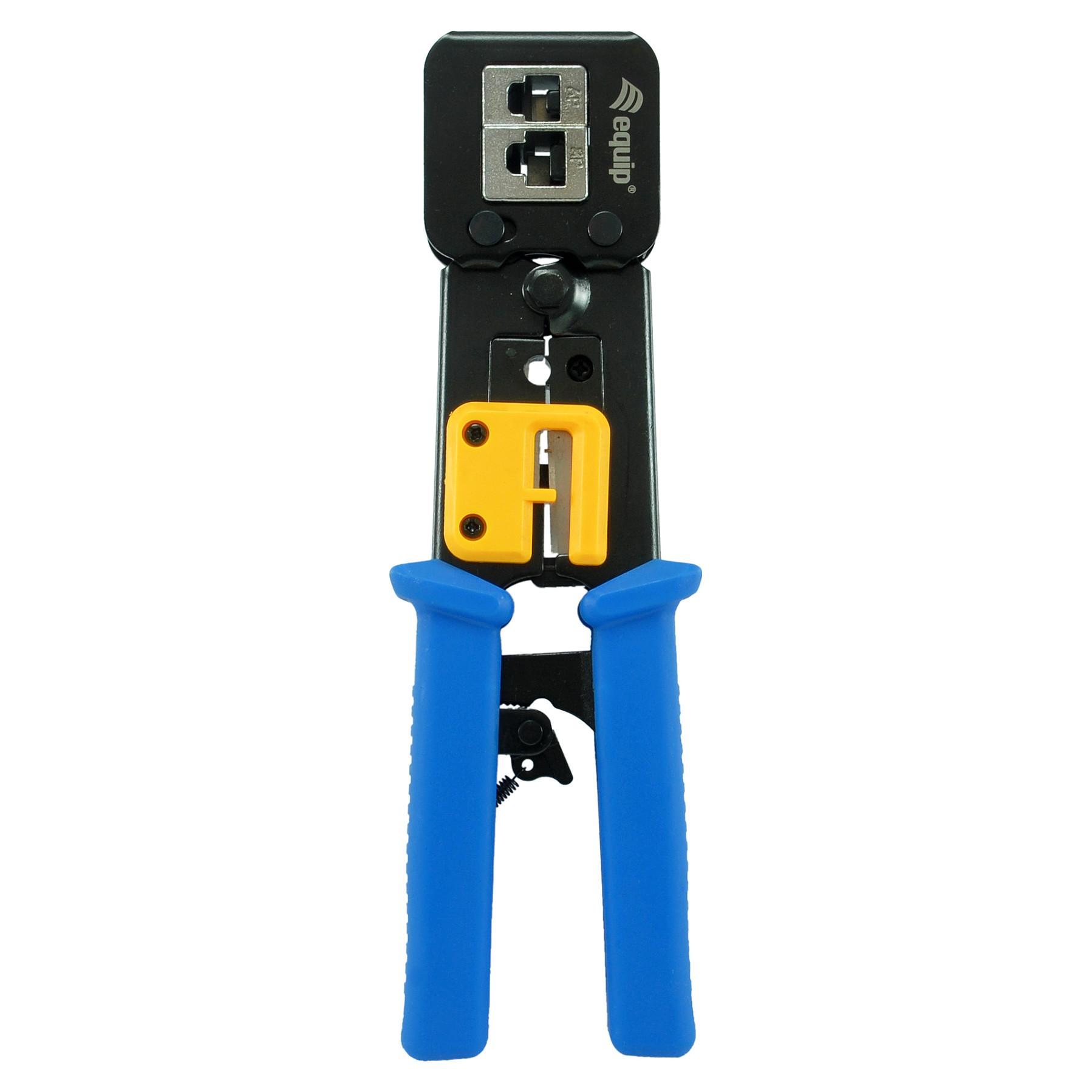 Equip Multi Modular crimptang til RJ-45/RJ-11 netværksstik, sort/blå/gul