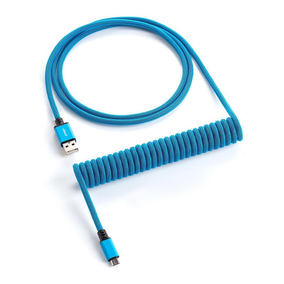 CableMod Classic Coiled Keyboard Cable Micro USB to USB Type A, Spectrum Blue - 150cm Strømkabel - GEEKD.dk