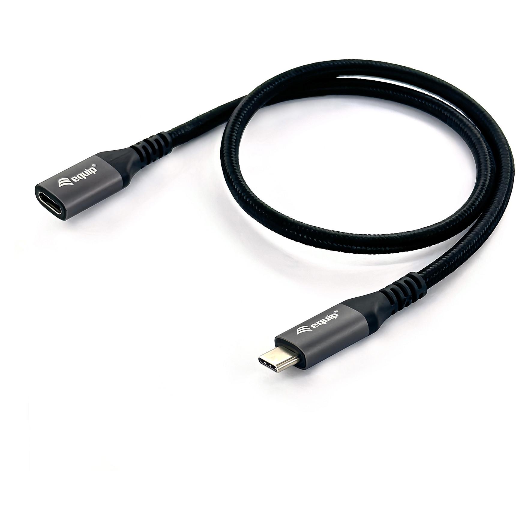 USB-C forlængerkabel Equip 128370 - 0,5 m sort