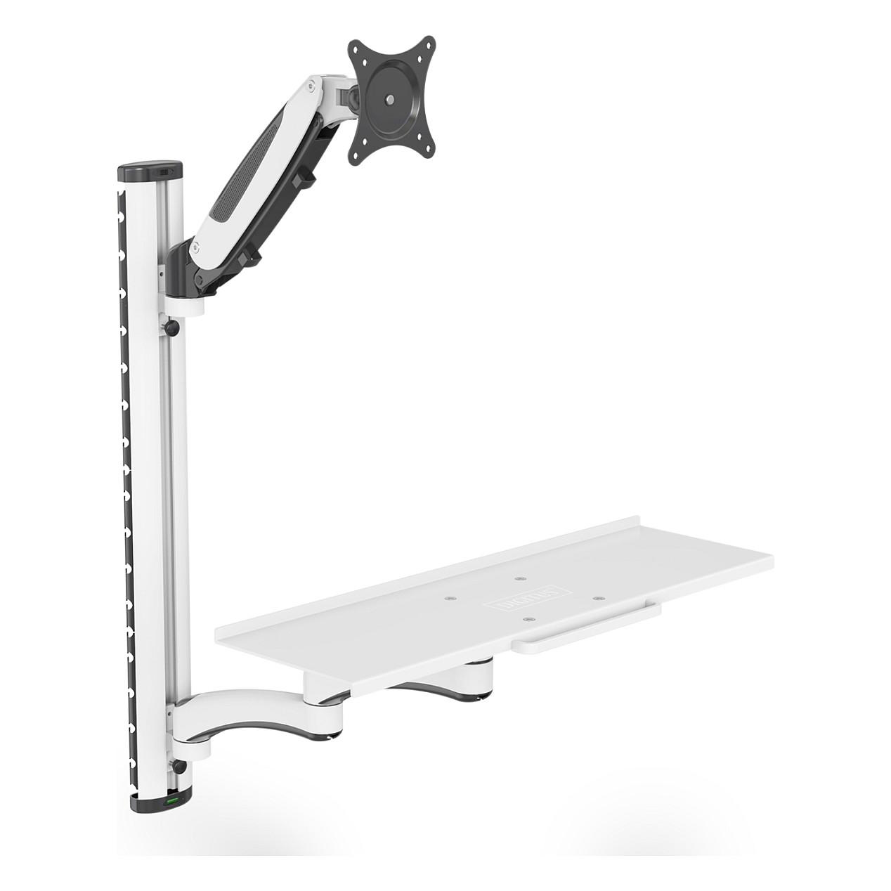 DIGITUS skærmholder med tastaturbakke, til 32", VESA 75 x 75-100 x 100 mm, max. 8 kg