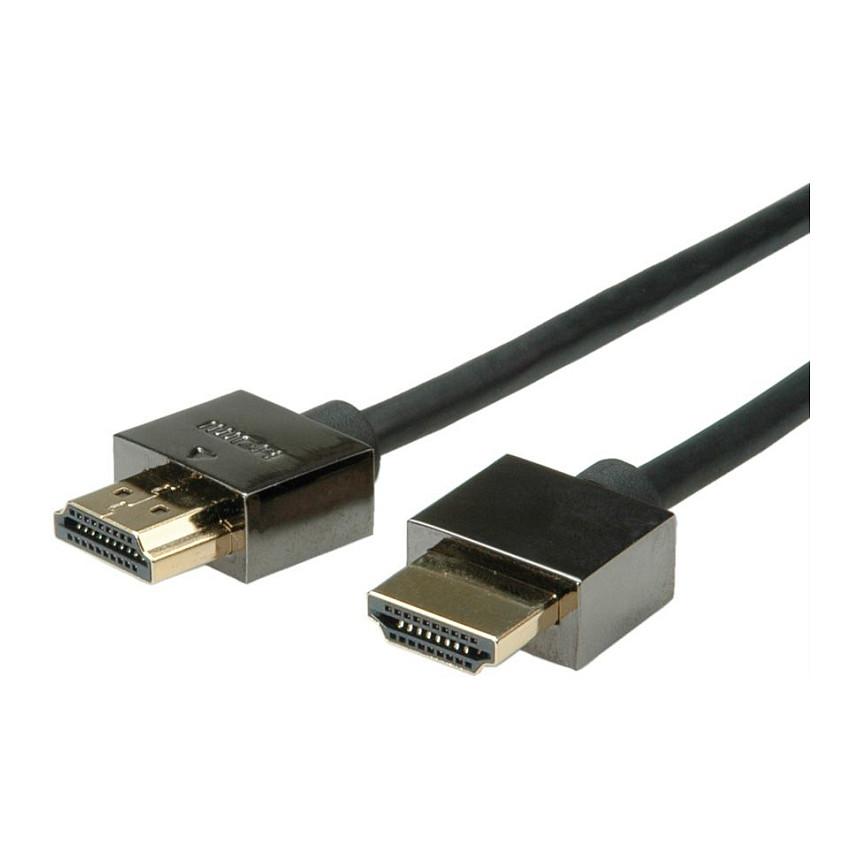 HDMI-kabel ROLINE Notebook High Speed med Ethernet - sort 1 m