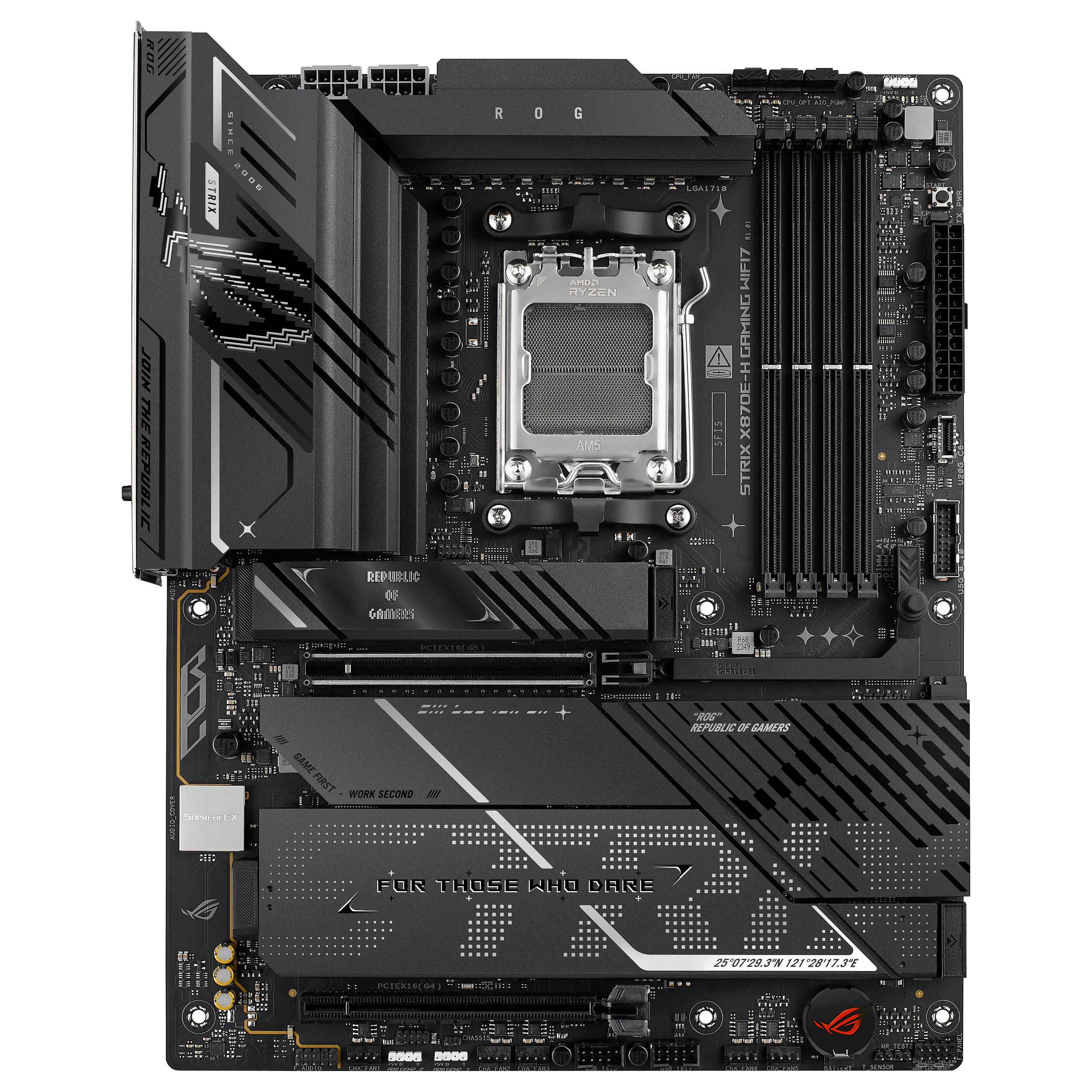 ASUS ROG STRIX X870E-H GAMING WIFI7 Bundkort - AMD X870E - AMD AM5 - DDR5 RAM - ATX