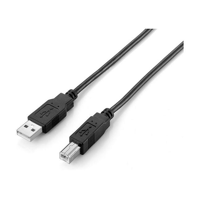 USB-kabel Equip USB 2.0 A-B 2 m - sort