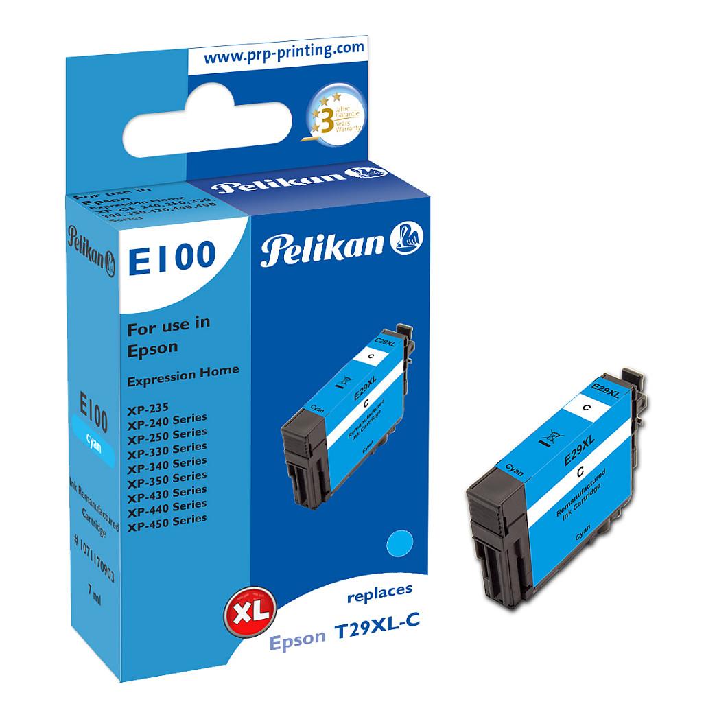 Blækpatron Pelikan E100 til Epson T29XL-C - cyan