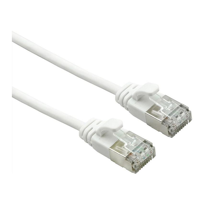 Netværkskabel ROLINE Cat.6A U/FTP RJ-45 slim - hvid, 3 m