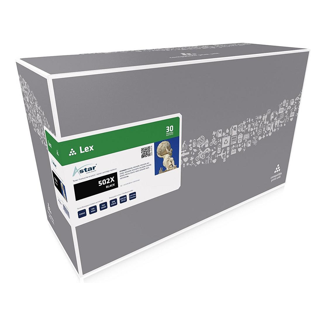 Tonerkassette Astar AS10105 502X til Lexmark - sort