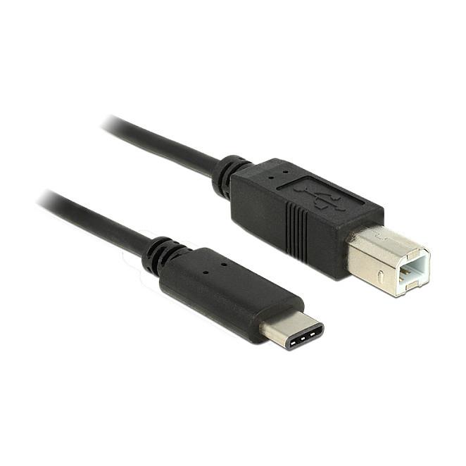 USB-kabel DeLOCK 83601 USB-C til USB-B - 1 m, sort