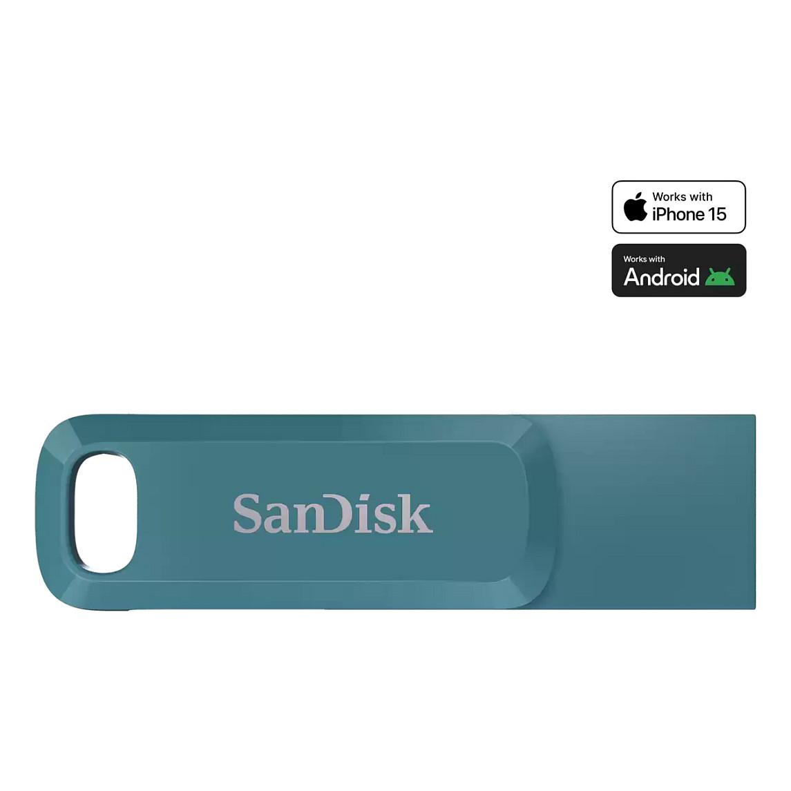 SanDisk Ultra Dual Drive Go 512GB USB 3.2 Gen 1 / USB-C USB stick Blå
