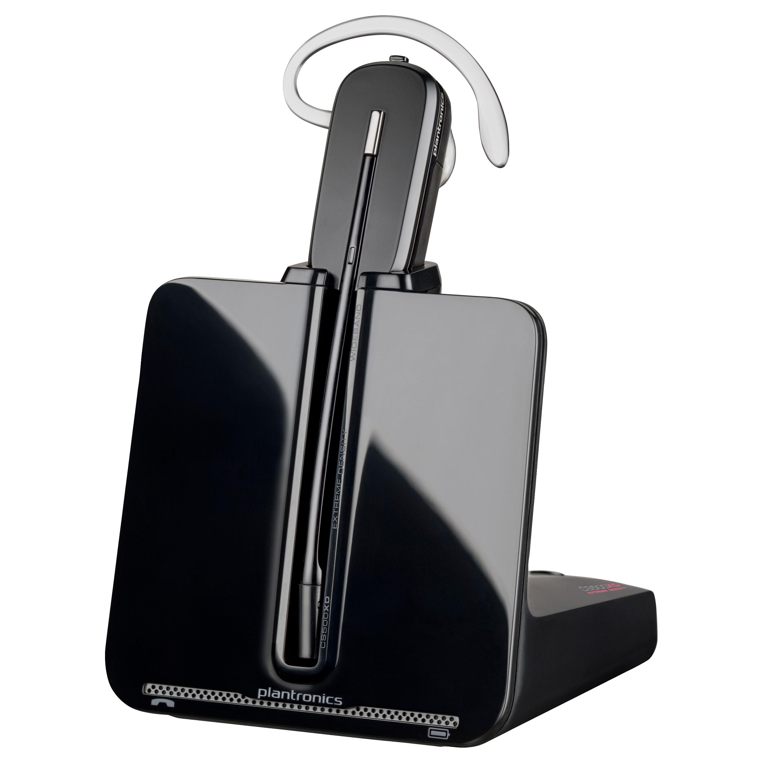 POLY CS540A mono headset med håndsætløfter til kontor og callcenter - sort