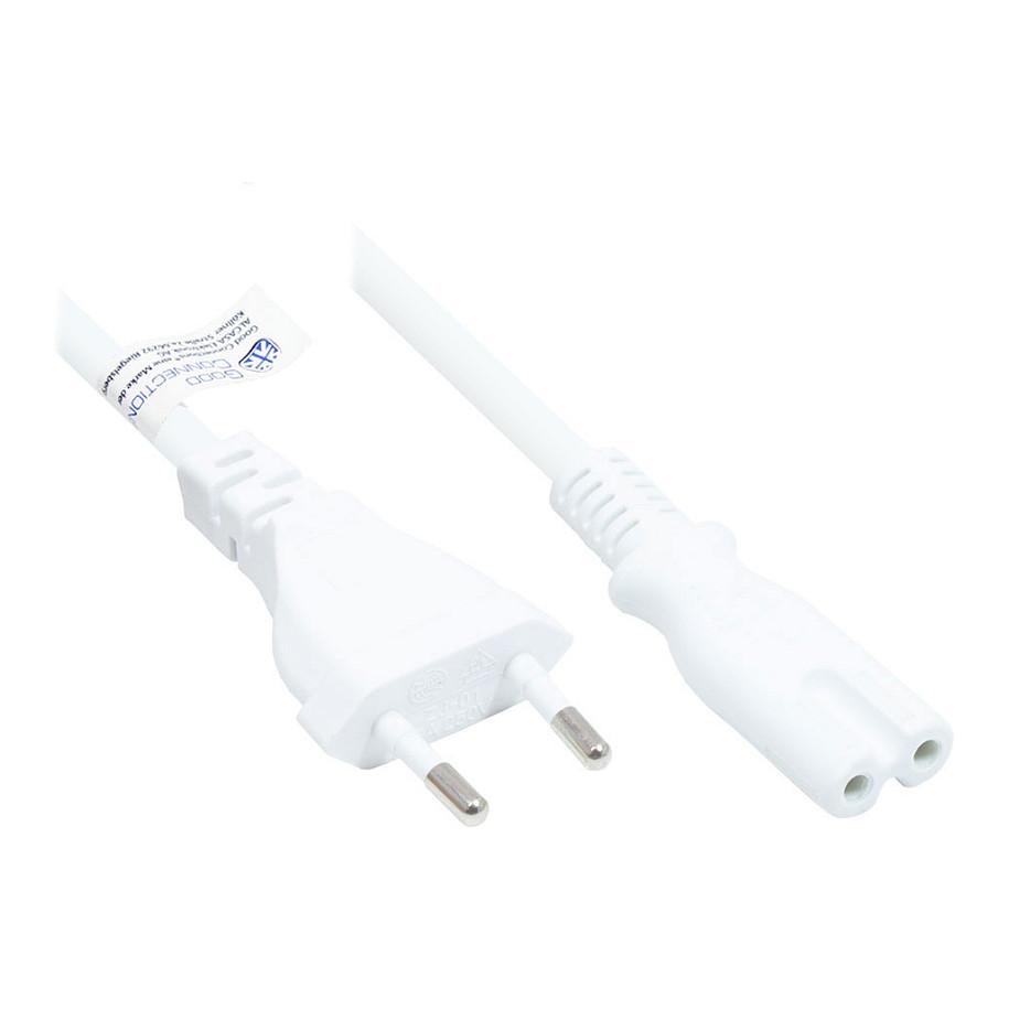 Strømkabel econ connect P0370-W015 C7 - hvid 1,5 m