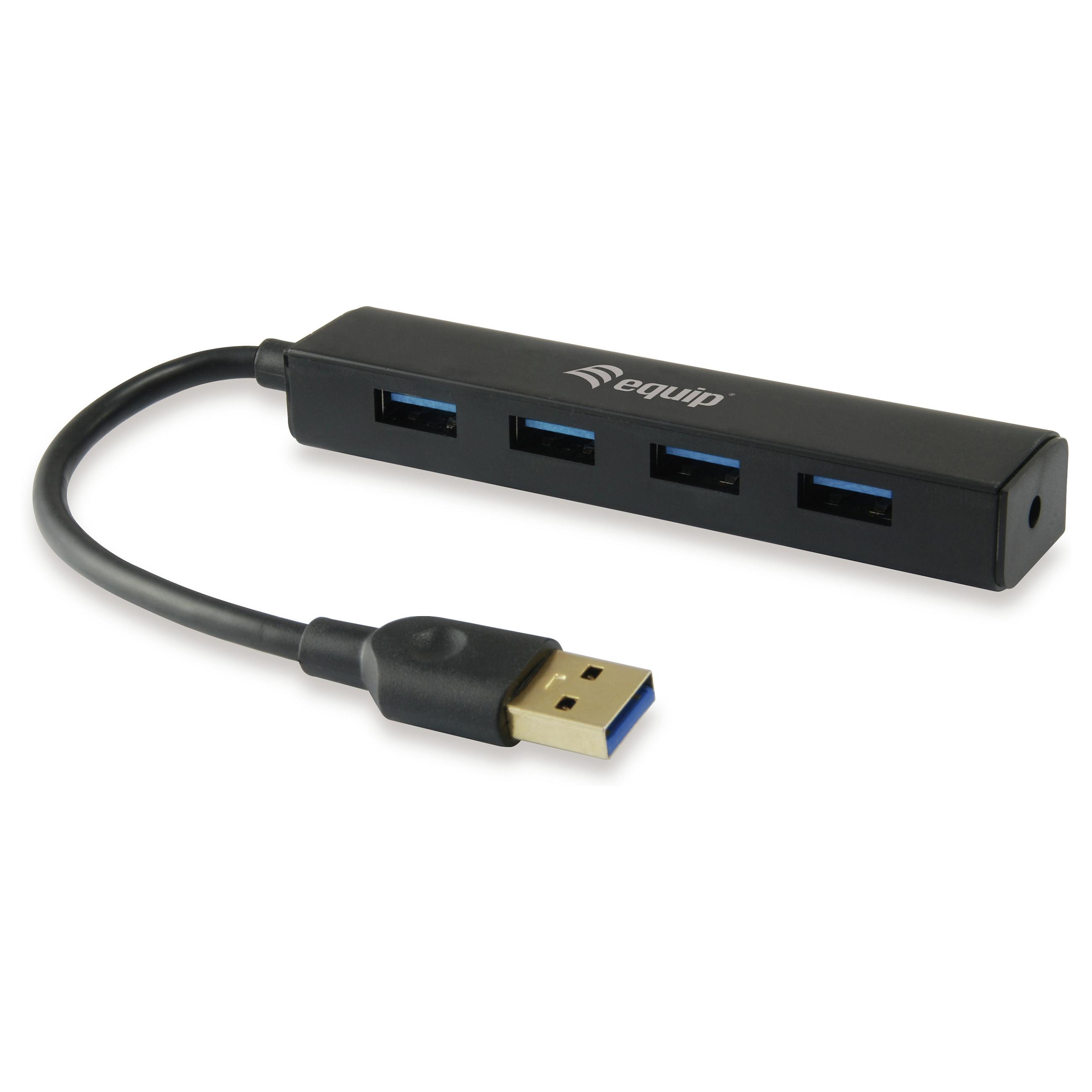 USB-hub Equip 128953 4-port USB 3.2 Gen 1 - sort