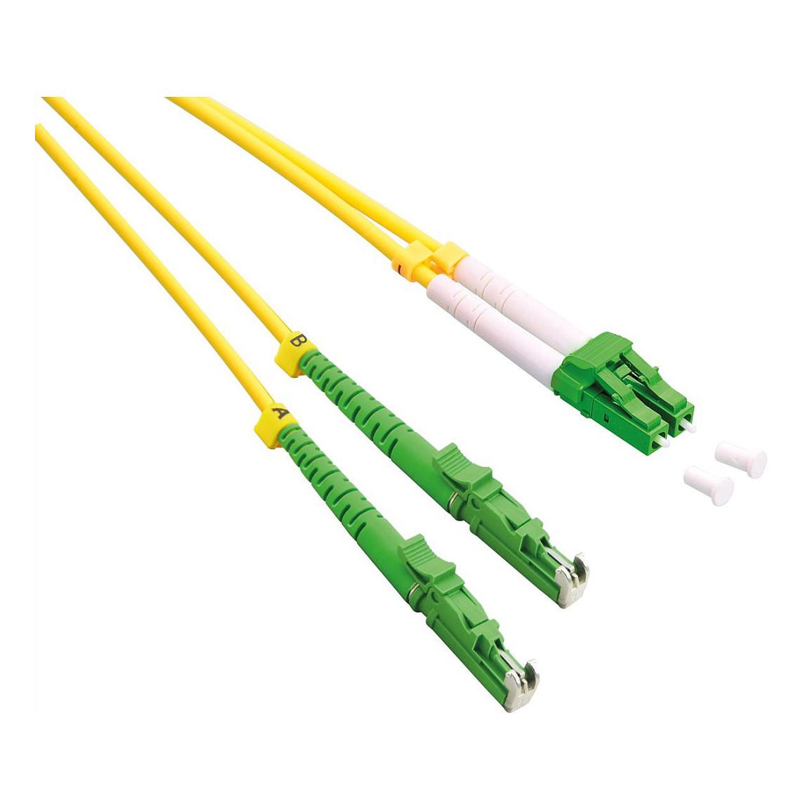 Fiberoptisk kabel ROLINE duplex OS2 LSH/LC APC - gul, 5 m