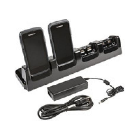 Honeywell Dolphin ChargeBase - Håndholdt opladnings holder + strøm adapter - output-stikforbindelser: 4 - Europa - for Dolphin CT50, CT50h