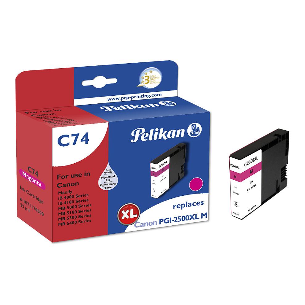 Blækpatron Pelikan C74 til Canon PGI-2500XL M - magenta