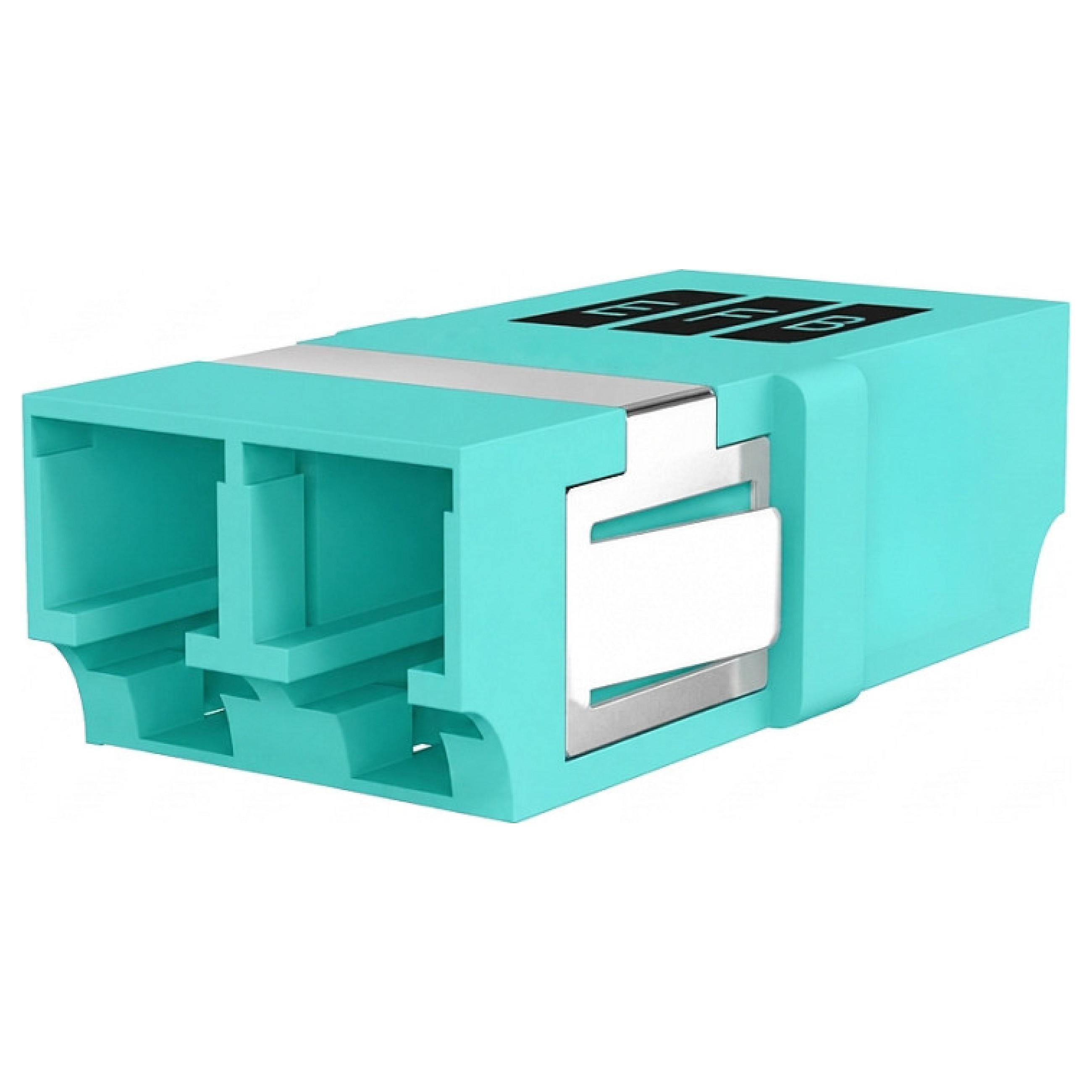 Keystone-modul EFB Elektronik LC Duplex OM3 - aqua