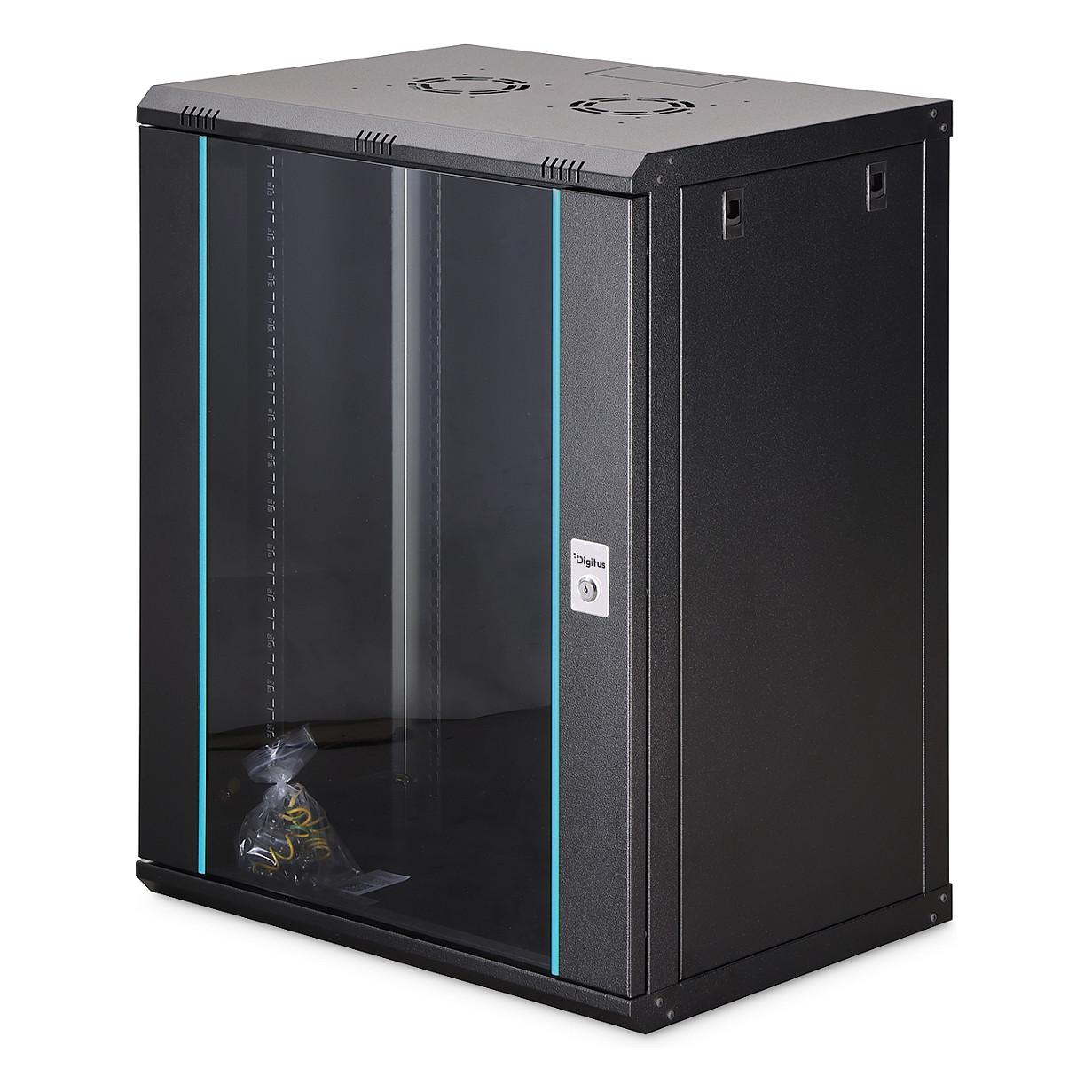 Vægmonteret rackskab Digitus Dynamic-N DN-37113 16U 600 x 450 mm - sort, usamlet