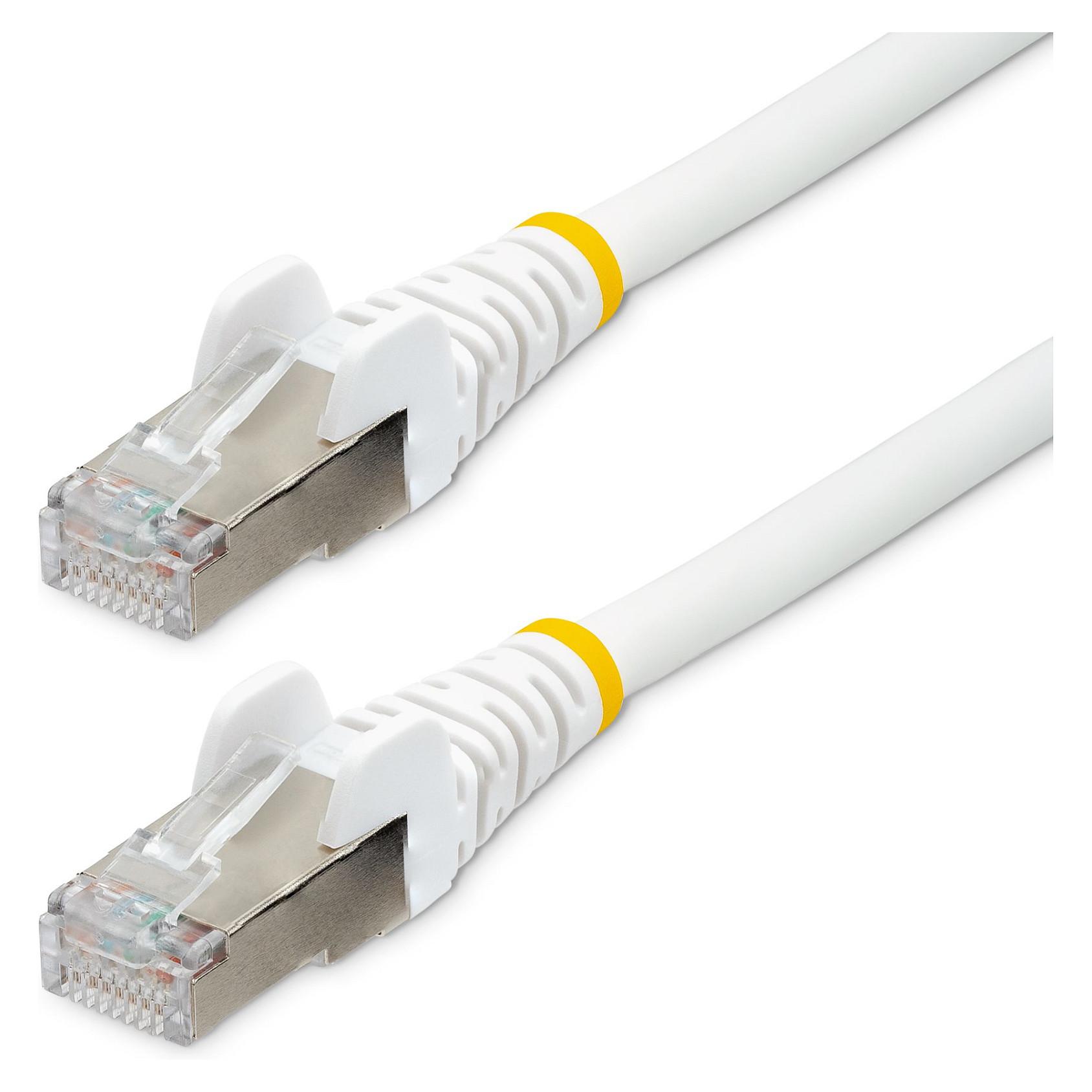 StarTech.com 7m CAT6a Cable - White - Low Smoke Zero Halogen (LSZH) - 10GbE 500MHz 100W ++ Snagless RJ-45 w/Strain Reliefs S/FTP Network Patch Cord CAT 6a S/FTP 7m Patchkabel Hvid