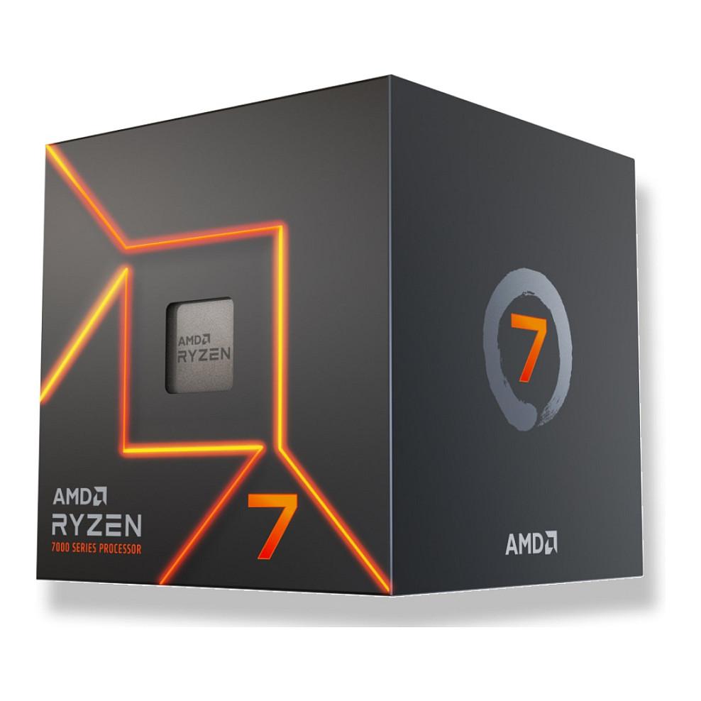 AMD Ryzen 7 7700 / 3.8 GHz processor - Box CPU - 8 kerner - 3.8 GHz - AMD AM5 - AMD Boxed (med køler)