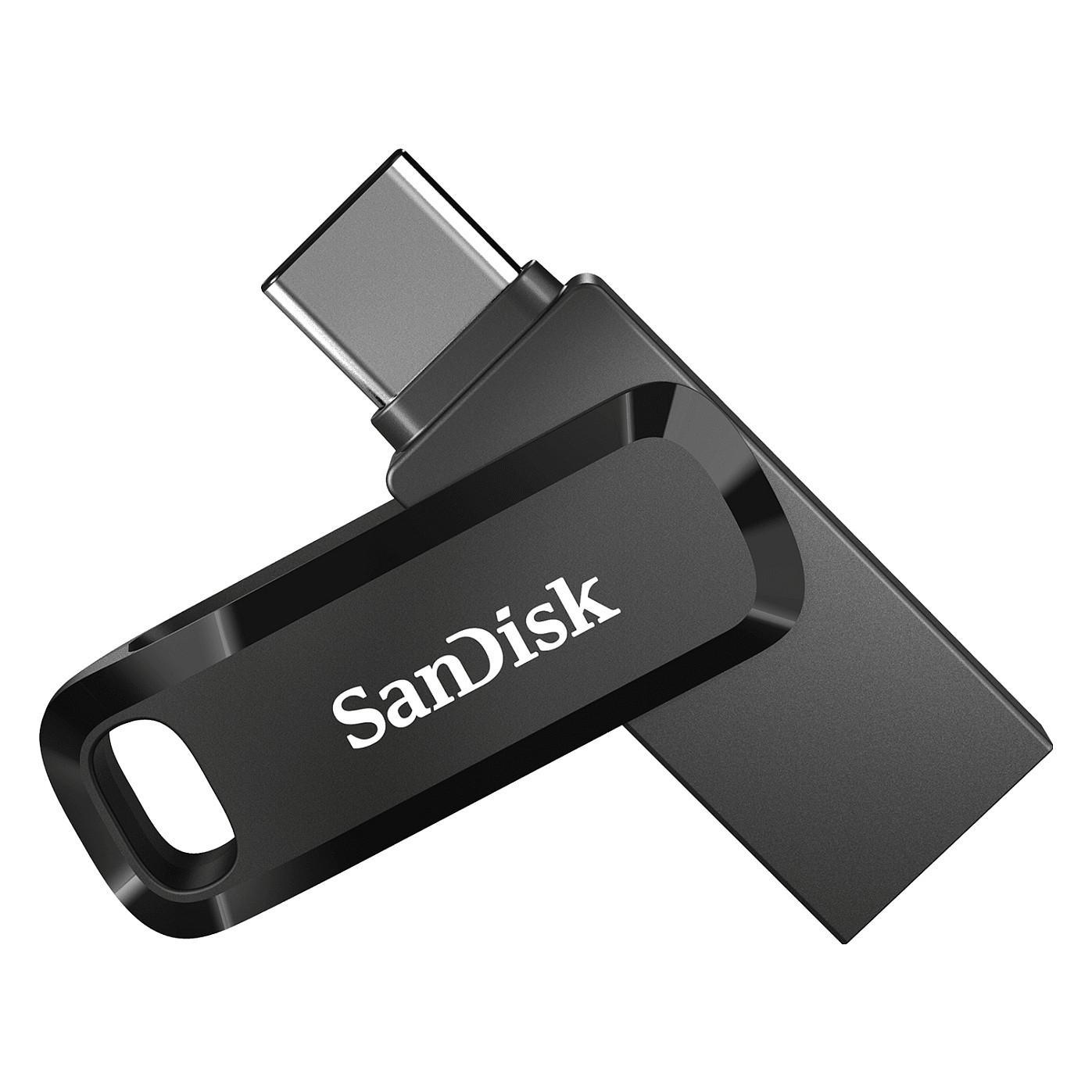 SanDisk Ultra Dual Drive Go 512 GB USB-stick med USB 3.2 Gen 1 og USB-C - sort