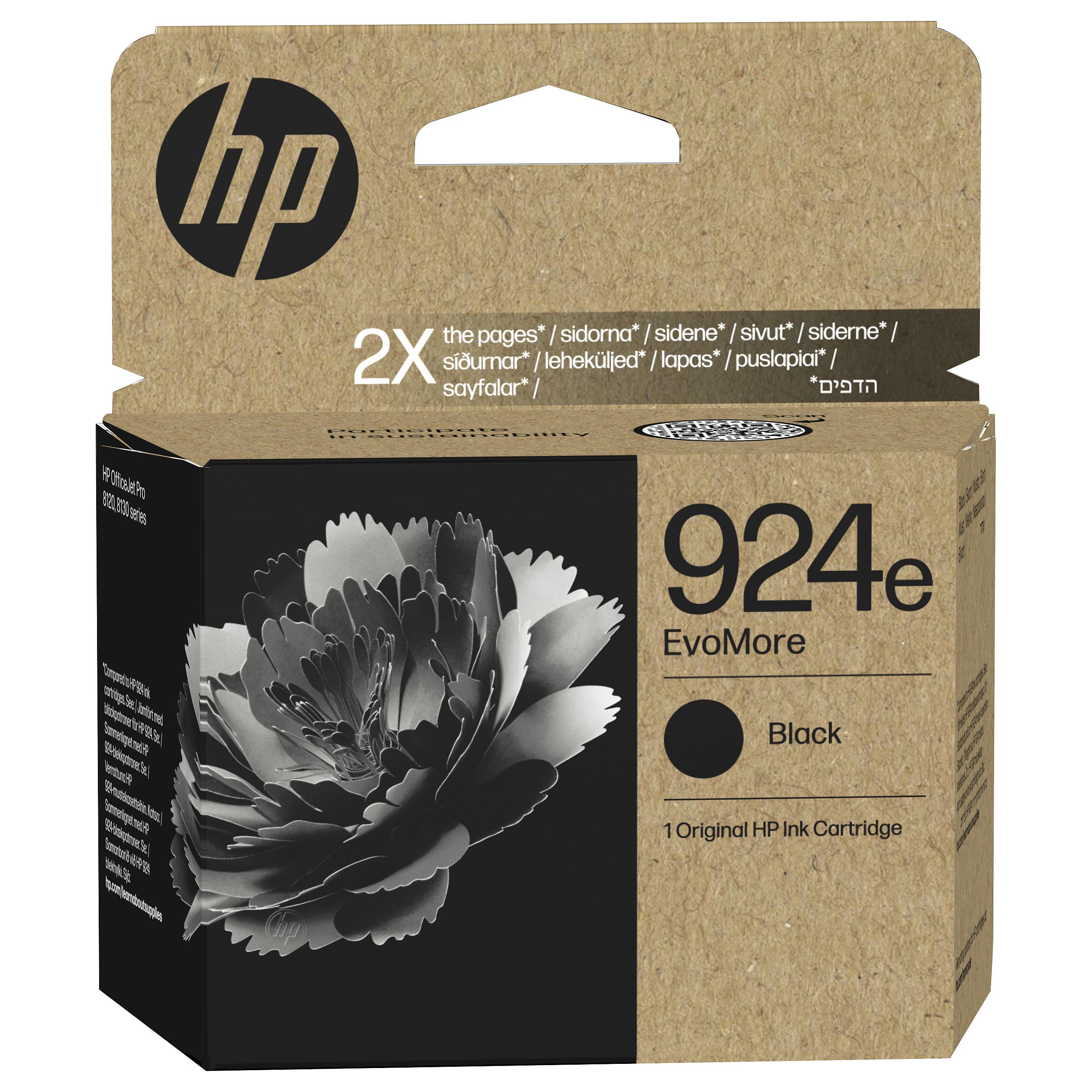 HP 924e EvoMore - Sort - original - blækpatron - for Officejet Pro 8130e