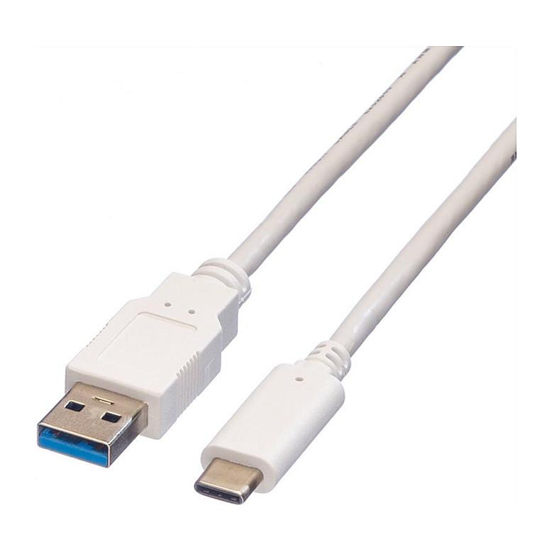 USB-kabel VALUE A-C 0,5 m - hvid