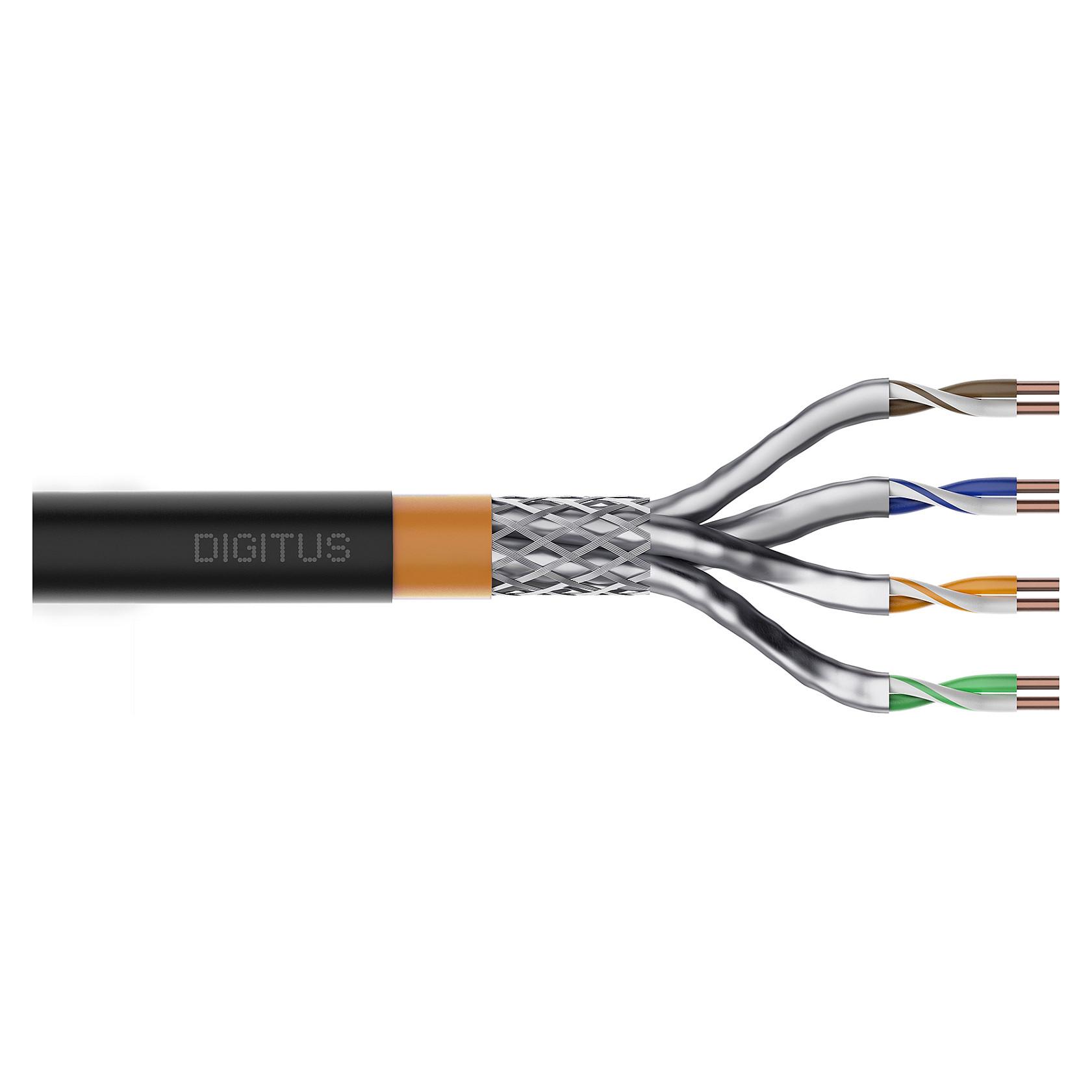 DIGITUS Professional - Bulkkabel - SFTP, PiMF - CAT 7 - udendørs, solid - sort, RAL 9005