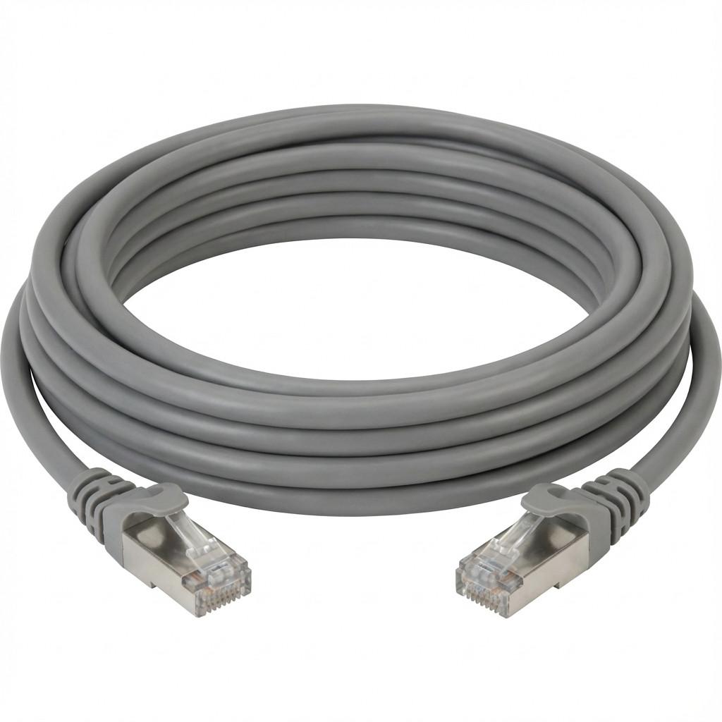 Sharkoon RJ45 S/FTP netværkskabel med Cat.7a-råkabel - grå, 10 m Internetkabel - GEEKD.dk