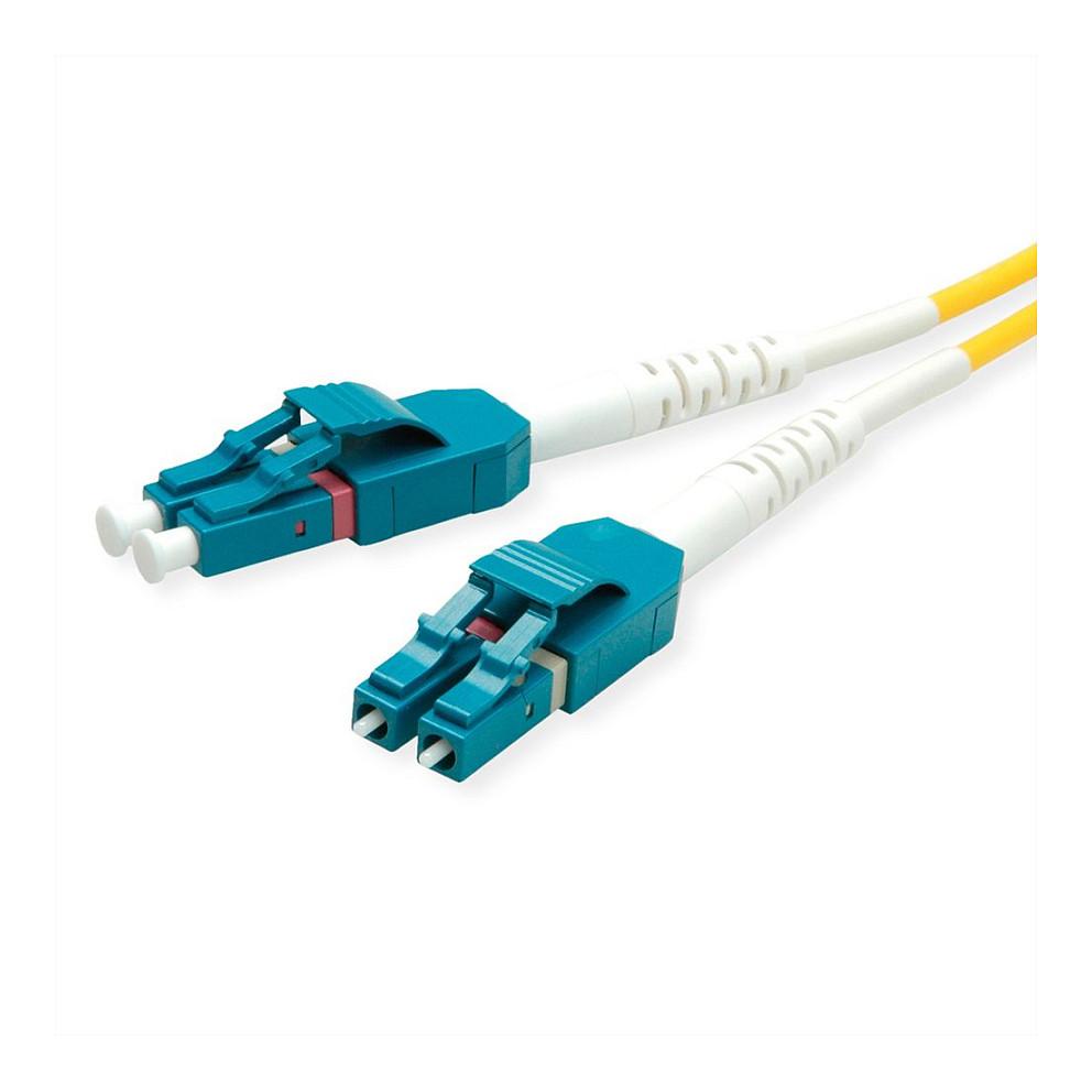 Fiberoptisk kabel ROLINE OS2 LC/LC duplex - gul, 7 m