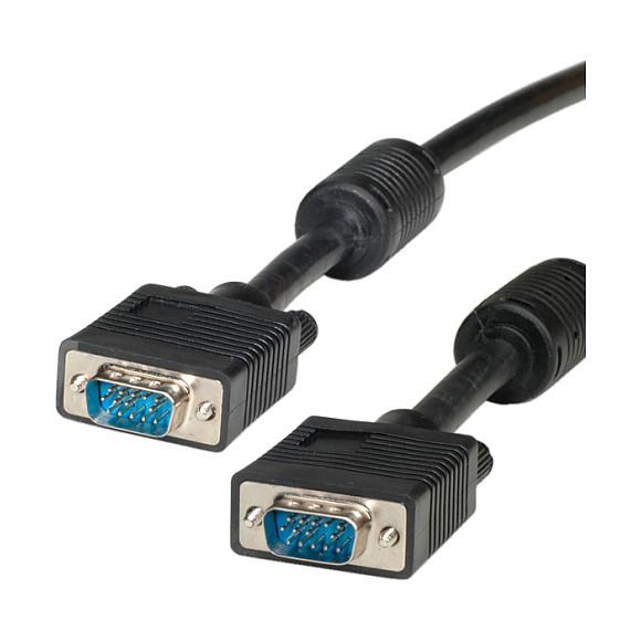 VGA-kabel ROLINE HD15 han - HD15 han med ferritkerne 15 m