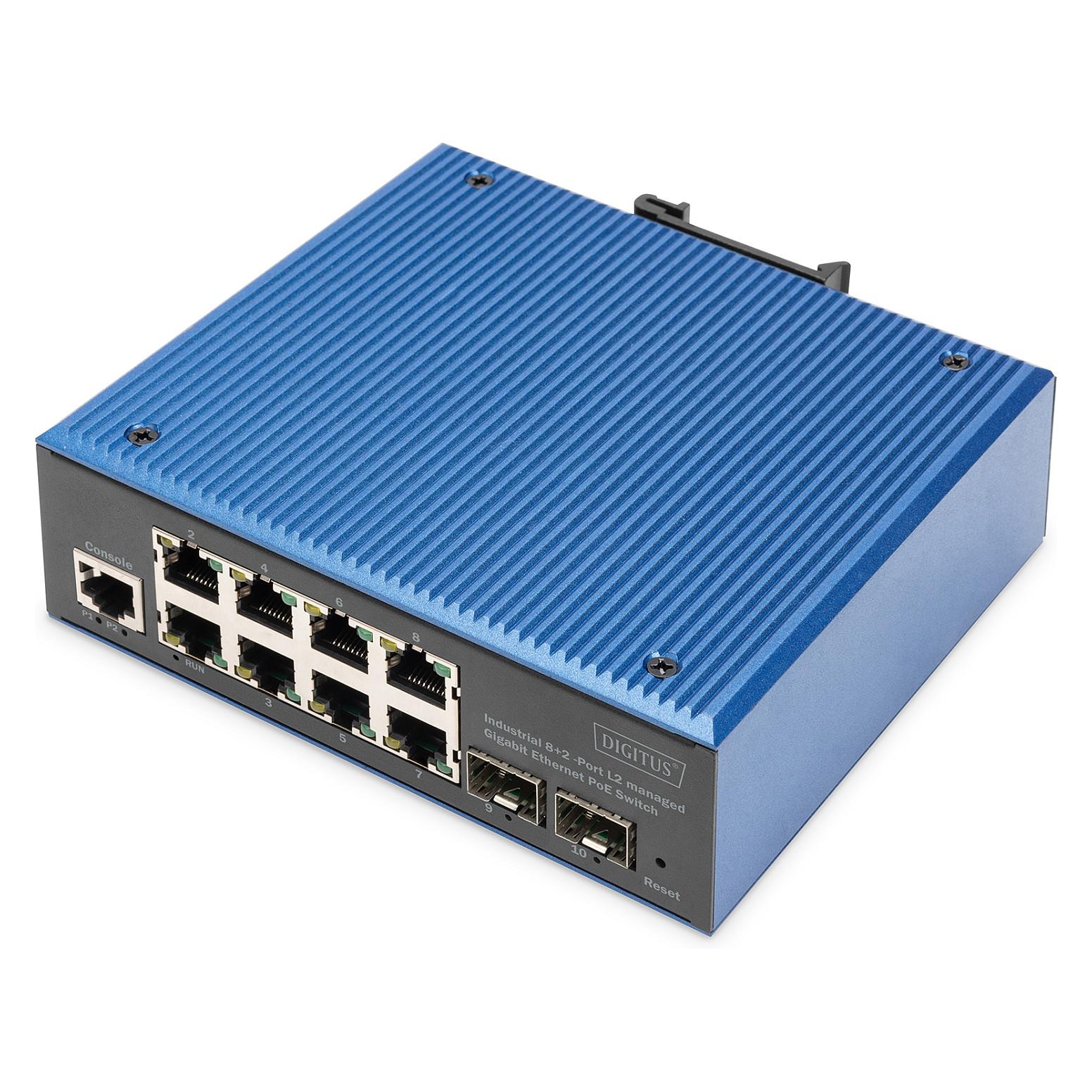 Digitus Dn-651157 Netværksswitch Administreret L2 Gigabit Ethernet (10/100/1000) Sort, Blå